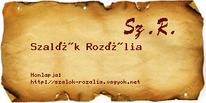 Szalók Rozália névjegykártya