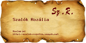 Szalók Rozália névjegykártya