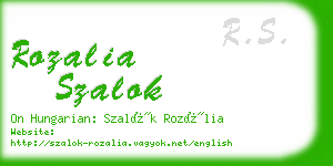 rozalia szalok business card