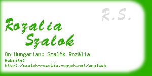 rozalia szalok business card